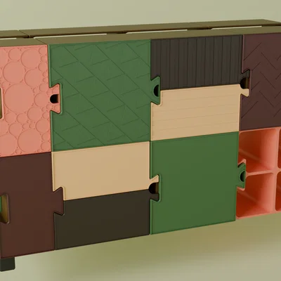 Bộ ngăn kéo lắp ghép mô-đun kiểu puzzle