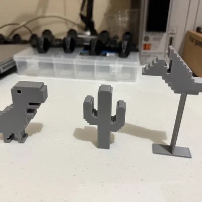 Bộ mô hình khủng long T-Rex game No Internet - Cao 73mm