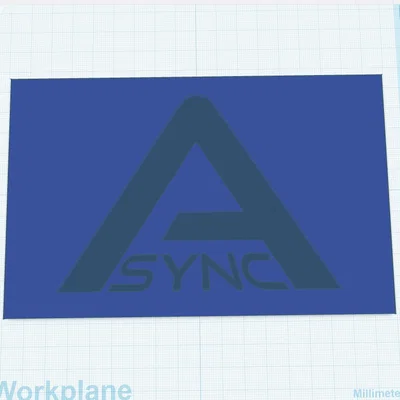 Khuôn in logo ASYNC dùng để phun sơn 3D (Stencil)