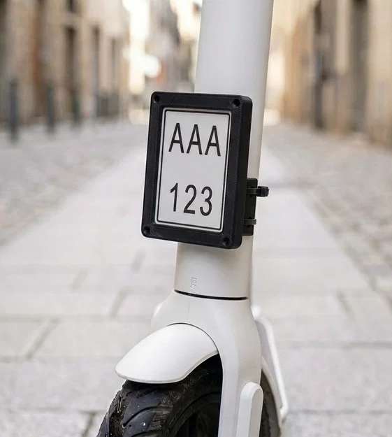 Giá đỡ biển số gắn cột lái cho xe scooter điện - Image 1