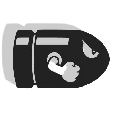 Mô hình trang trí tường Bullet Bill từ Super Mario độc đáo