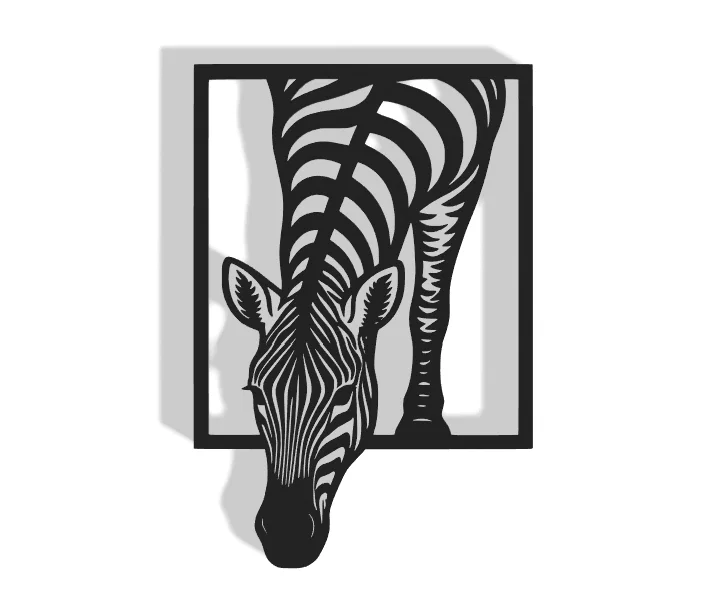 Mô hình trang trí treo tường hình ngựa vằn (Zebra Decor) độc đáo - Image 1