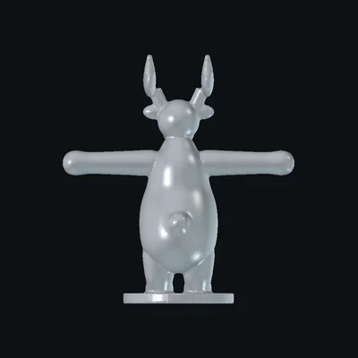 Mô hình chú nai Elk T-pose đáng yêu (File in 3D STL)