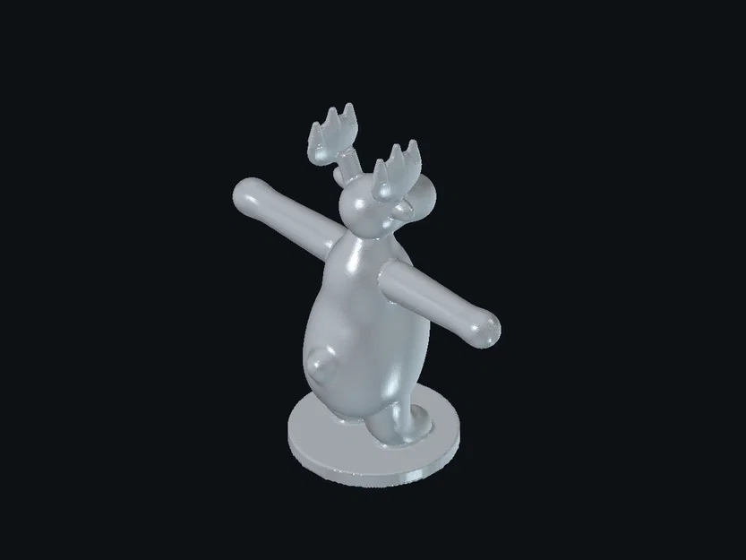 Mô hình chú nai Elk T-pose đáng yêu (File in 3D STL) - Image 3