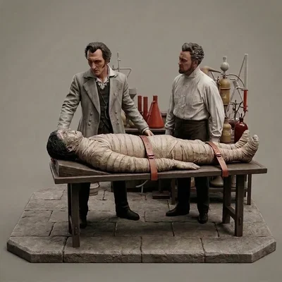 Mô hình 3D Hammer Films: The Curse of Frankenstein (1957) để bàn