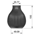 Mẫu bình hoa trang trí 3D Ribbed & Spiral Ribbed độc đáo - Thumbnail 2