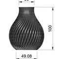 Mẫu bình hoa trang trí 3D Ribbed & Spiral Ribbed độc đáo - Thumbnail 5