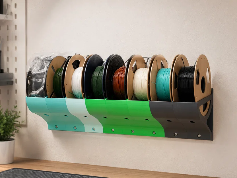 Hệ thống giá treo cuộn nhựa (spool holder) dạng mô-đun gắn tường - Image 1