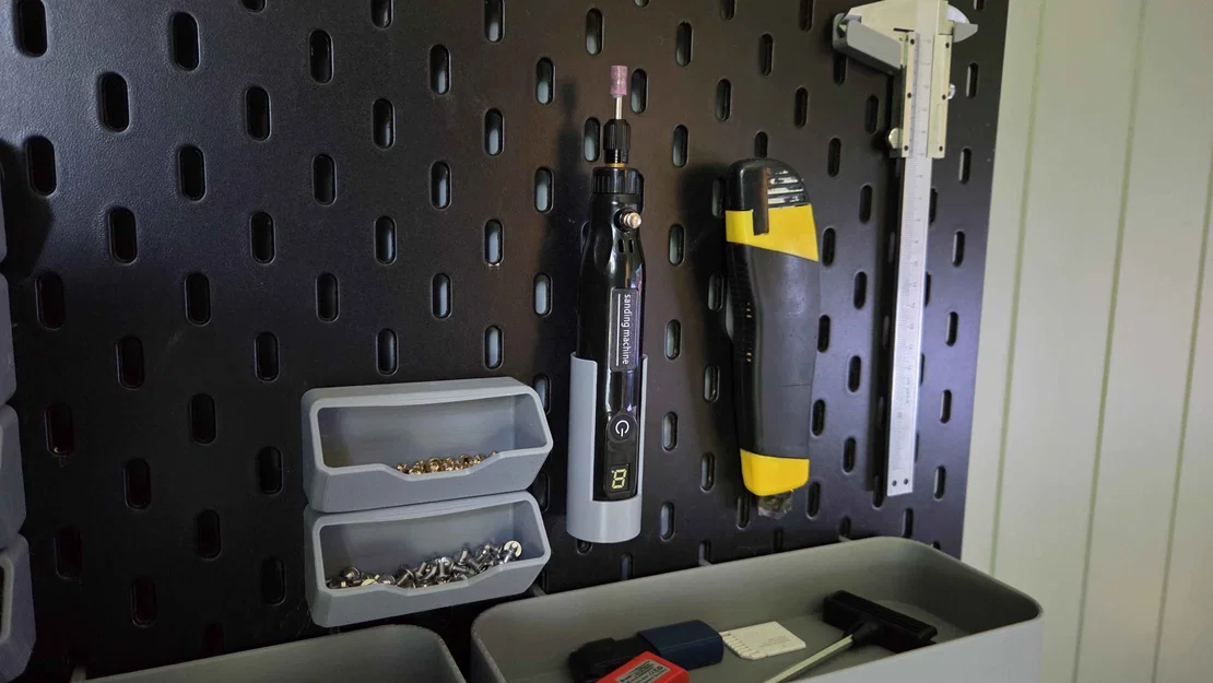 Giá đỡ máy mài Dremel cho bảng treo Ikea Skadis - Image 1