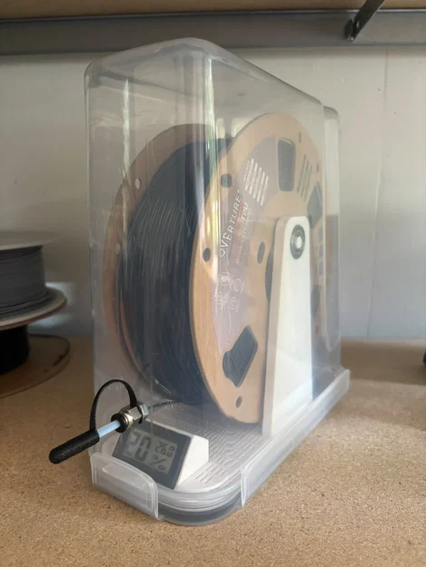 Hộp sấy nhựa Filament Dry Box với con lăn, đồng hồ đo ẩm và khay chống ẩm - Image 2