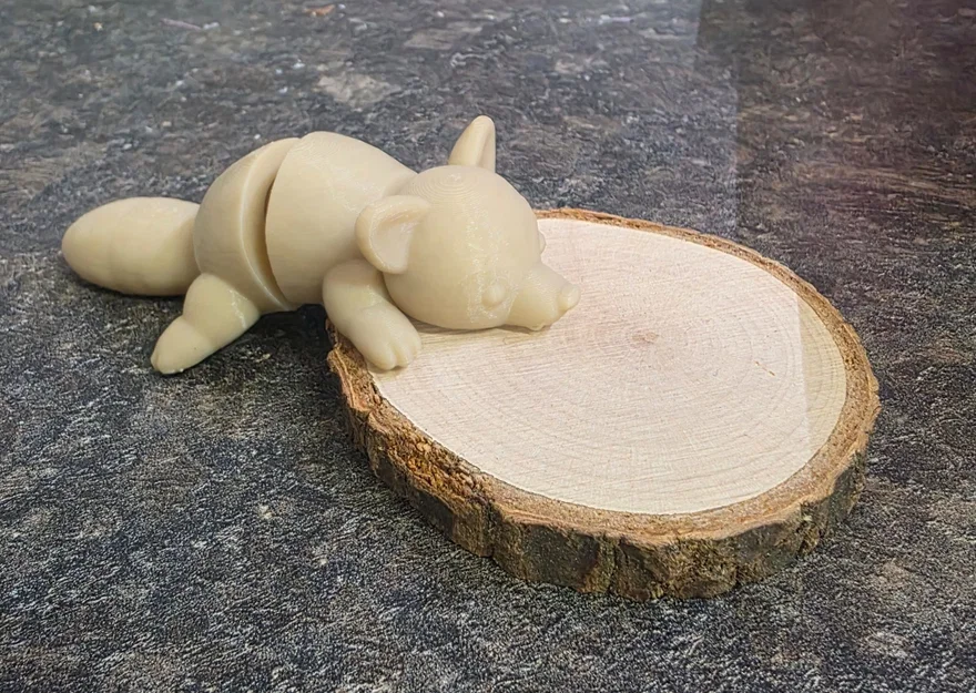 Mô hình gấu mèo linh hoạt (Flexi Waschbär) in 3D độc đáo - Image 1