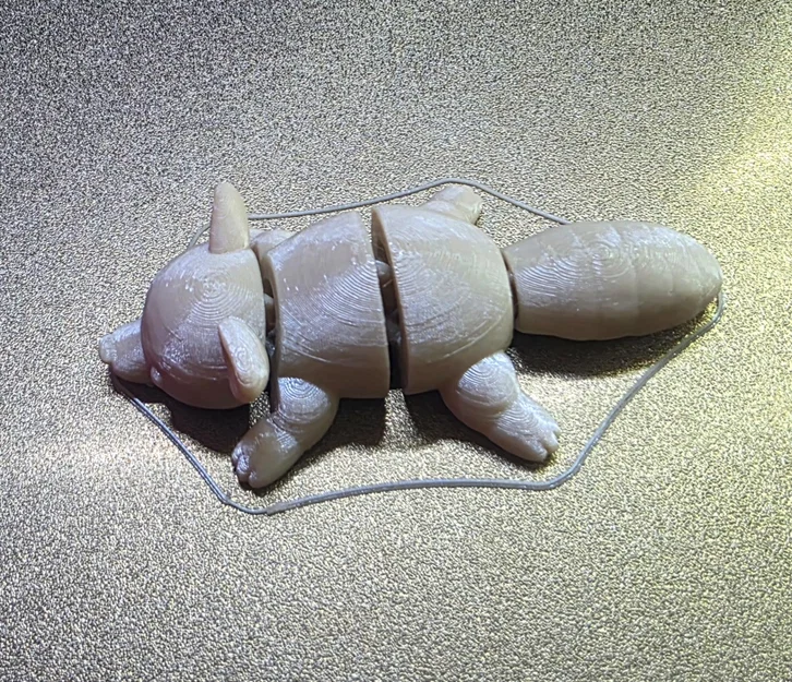 Mô hình gấu mèo linh hoạt (Flexi Waschbär) in 3D độc đáo - Image 2