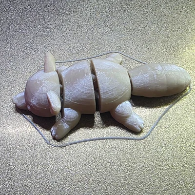 Mô hình gấu mèo linh hoạt (Flexi Waschbär) in 3D độc đáo