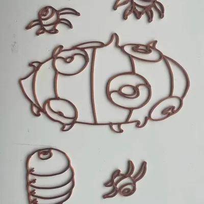 Tranh treo tường 2D Flukemarm và Flukes trong Hollow Knight