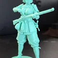 Mô hình nữ chiến binh Ashigaru 1580: Bản in 3D sắc nét - Thumbnail 2