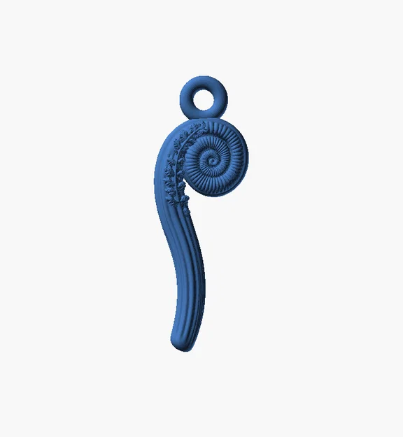 Bông tai hình lá dương xỉ non (Fiddlehead Fern Earring) - Image 1
