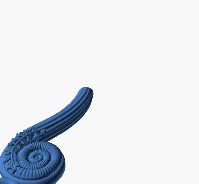 Bông tai hình lá dương xỉ non (Fiddlehead Fern Earring) - Image 2