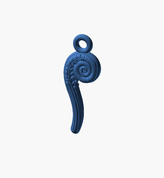 Bông tai hình lá dương xỉ non (Fiddlehead Fern Earring) - Image 4