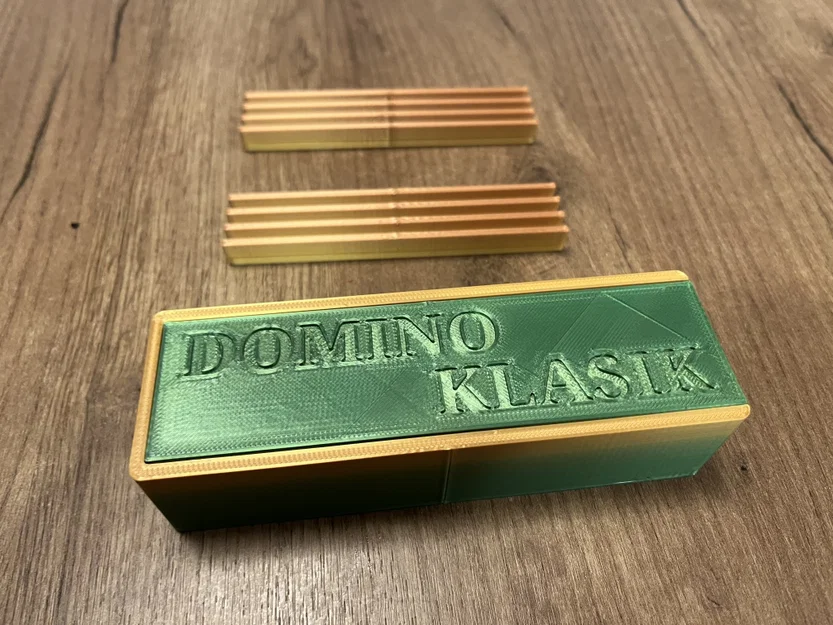 Bộ hộp đựng và giá đỡ quân cờ Domino in 3D siêu gọn - Image 2