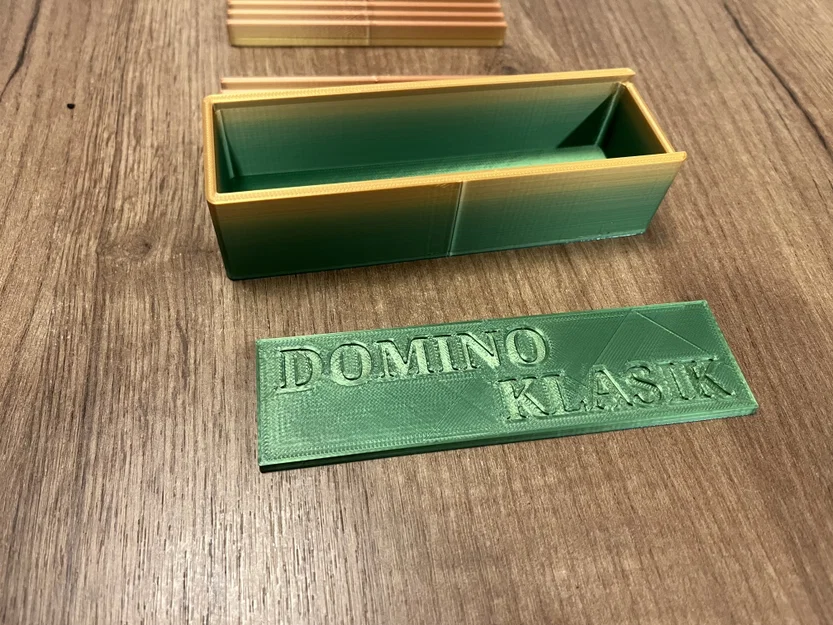 Bộ hộp đựng và giá đỡ quân cờ Domino in 3D siêu gọn - Image 3