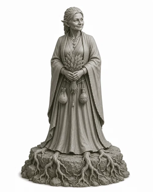Tượng Phù Thủy Thảo Dược (Herbal Witch Statue) - Image 1