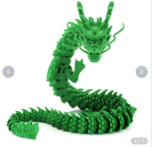 Mô hình rồng xanh phương Đông in 3D linh hoạt đầy nghệ thuật - Image 1