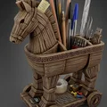 Hộp đựng đồ để bàn hình Ngựa thành Troy - Thumbnail 1