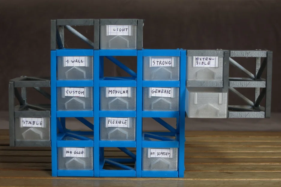 Hộp ngăn kéo dạng lưới Parametric modular (In không cần support) - Image 1