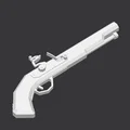 Mô hình súng cổ điển Low Poly Flintlock Pistol (File in 3D) - Thumbnail 1