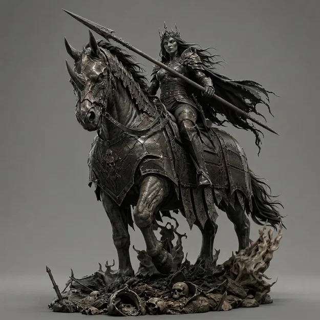 Mô hình 3D Nữ chiến binh tử thần (Female Death Dealer) ấn tượng - Image 1
