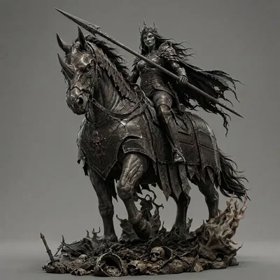 Mô hình 3D Nữ chiến binh tử thần (Female Death Dealer) ấn tượng