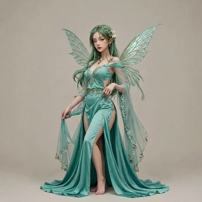 Mô hình 3D Nàng tiên xanh Pale Green Innocence đầy mê hoặc