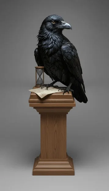 Mô hình 3D Quoth the Raven Nevermore nghệ thuật kinh dị - Image 1