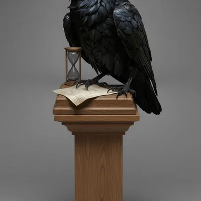 Mô hình 3D Quoth the Raven Nevermore nghệ thuật kinh dị