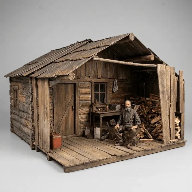 Mô hình 3D tiểu cảnh miền Tây Prospector Archie Smith độc đáo - Image 1