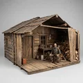 Mô hình 3D tiểu cảnh miền Tây Prospector Archie Smith độc đáo - Thumbnail 1