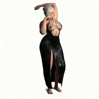 Mô hình 3D Pinup Art Caught in the Web - Nhân vật trang trí nghệ thuật
