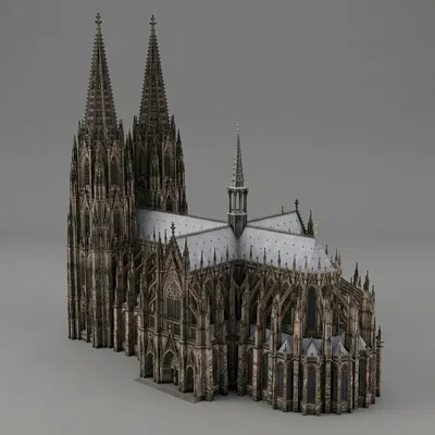 Mô hình 3D Nhà thờ Cologne (Cologne Cathedral) tinh xảo để in 3D