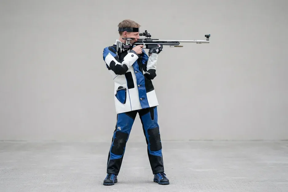 Mô hình 3D vận động viên bắn súng trường nam ISSF chuyên nghiệp - Image 1