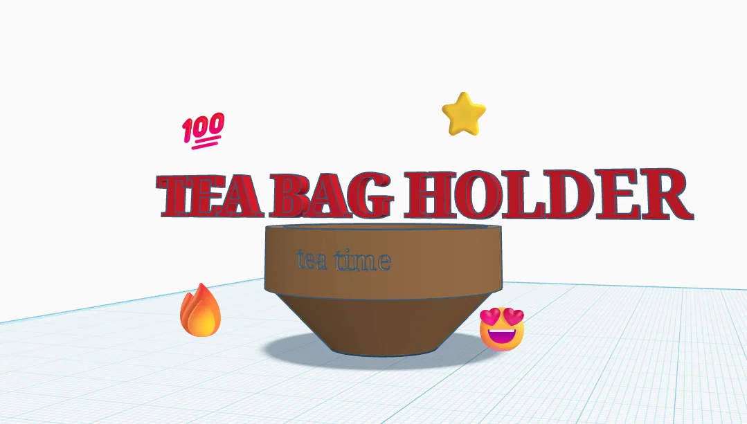 Mẫu in 3D hũ đựng túi trà Tea Bag Holder xinh xắn trang trí nhà bếp - Image 1