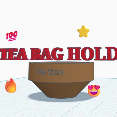 Mẫu in 3D hũ đựng túi trà Tea Bag Holder xinh xắn trang trí nhà bếp