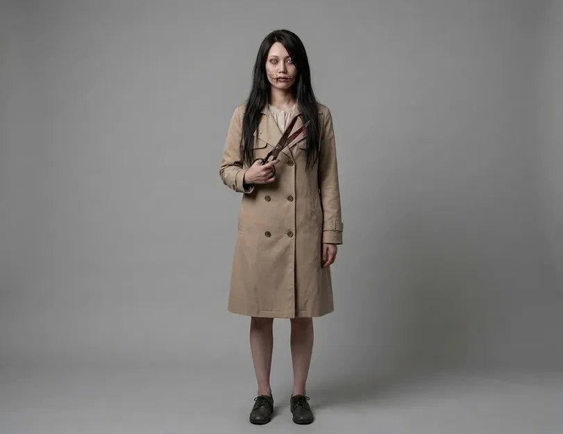 Mô hình 3D ma nữ Kuchisake-Onna - Nhân vật kinh dị huyền thoại - Image 1