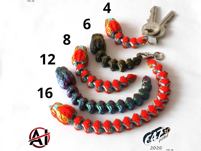 Mô hình rắn Flexi Aztec có khớp nối - Image 8