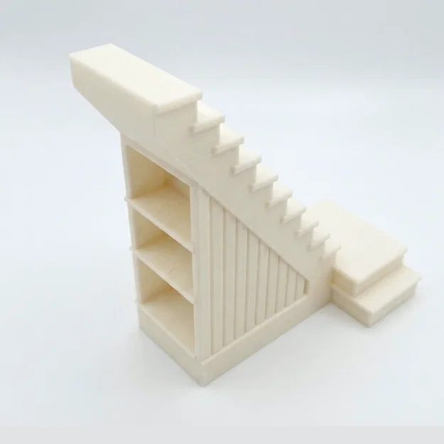 Kệ trưng bày gầm cầu thang cho nhà búp bê tỉ lệ 1/24 và 1/12 - Image 1