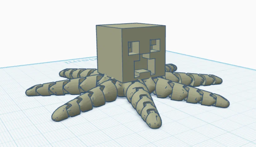 Mô hình Creeper Octopus in 3D độc đáo dành cho fan Minecraft - Image 1