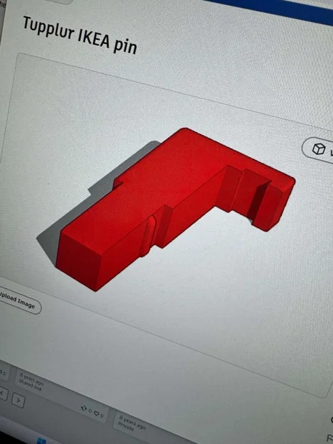 Chốt chặn thay thế cho rèm cuốn IKEA Tupplur - In 3D nhanh chóng - Image 1