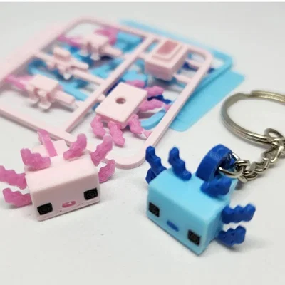 Mô hình chú kỳ giông Axolotl 3D đáng yêu - File in móc khóa độc đáo