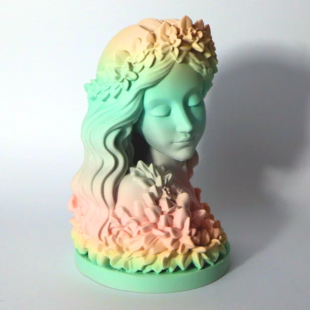 Tượng Phụ Nữ Hoa (Floral Woman Sculpture) - Tác phẩm nghệ thuật tinh tế - Image 1