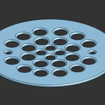 Nắp thoát nước sàn 4.5 inch — Dạng tròn thay thế (Lắp phẳng/Bắt vít)