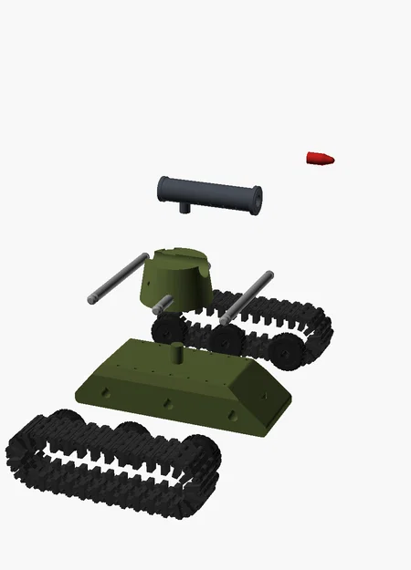 Tank Shooter — Mô hình xe tăng trưng bày nhỏ gọn, in liền khối - Image 7
